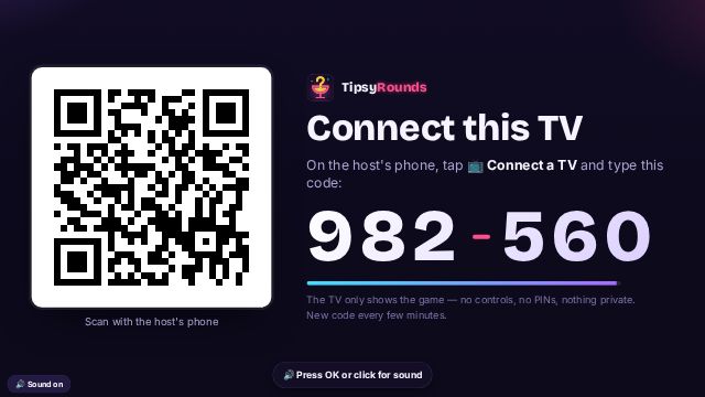 The TV pairing screen with a 6-digit code